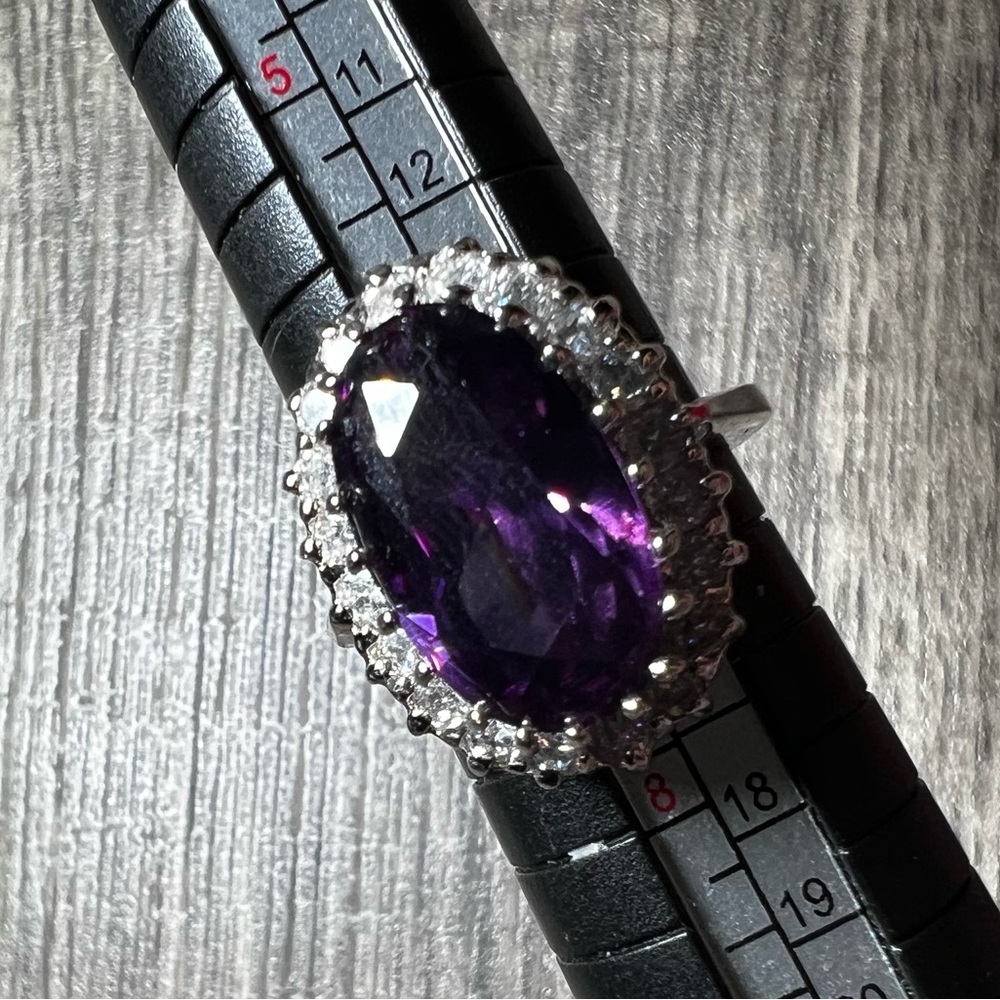 Purple stone oval costume jewelry